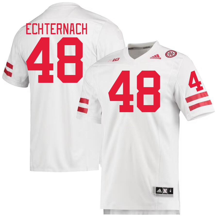 Men #48 Cayden Echternach Nebraska Cornhuskers College Football Jerseys Stitched Sale-White
